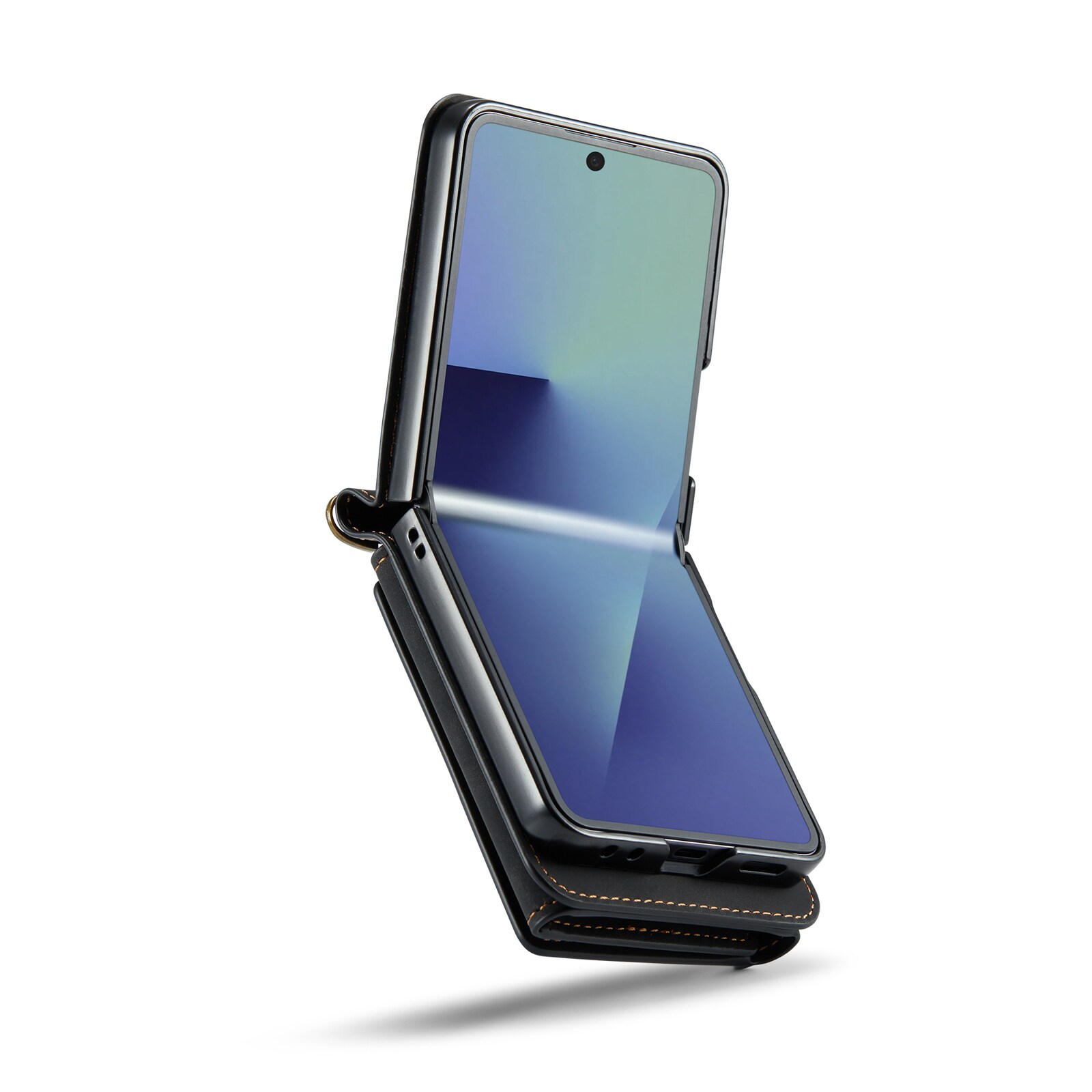 Samsung Galaxy Z Flip 7 Cover med indbygget pung, Sort