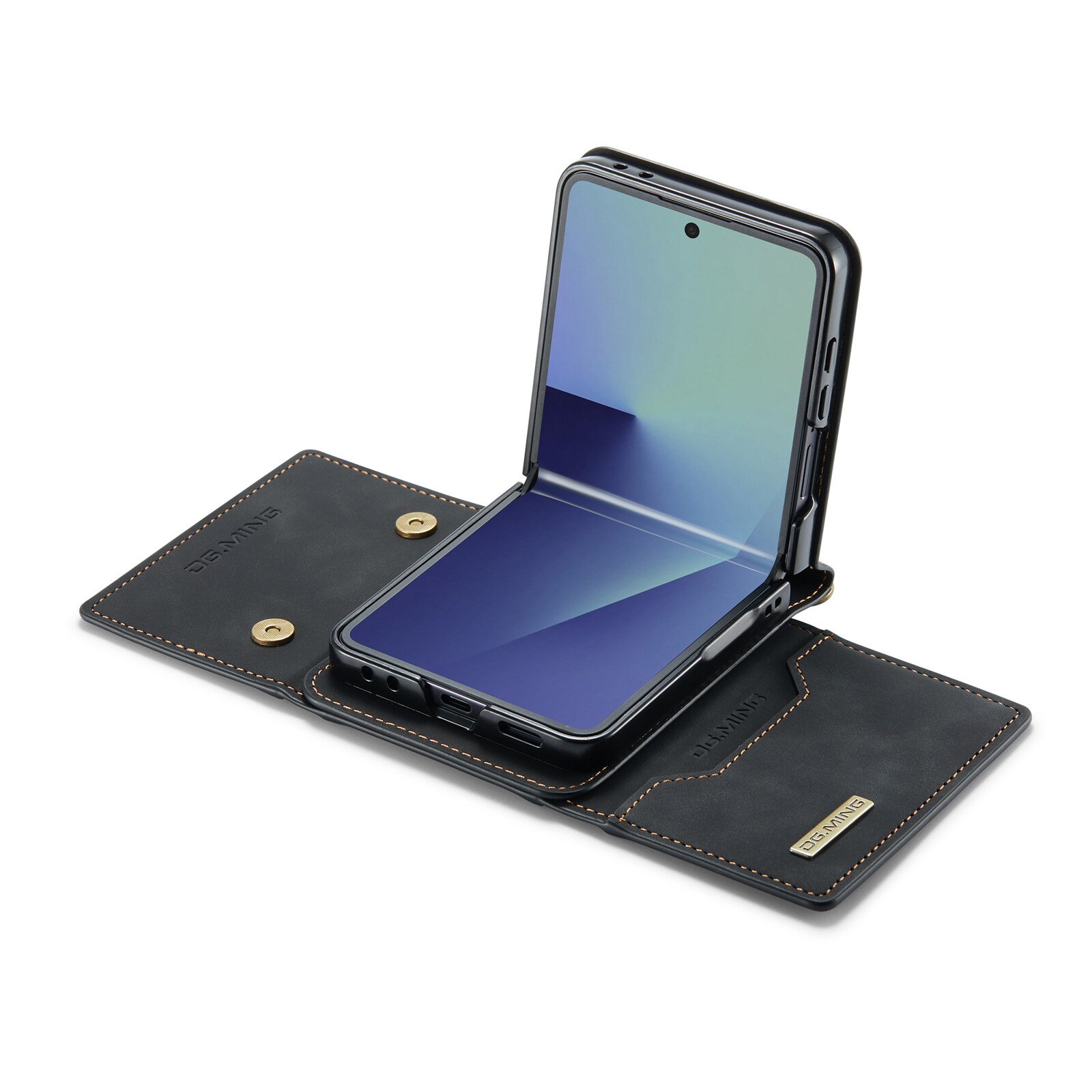 Samsung Galaxy Z Flip 7 Cover med indbygget pung, Sort