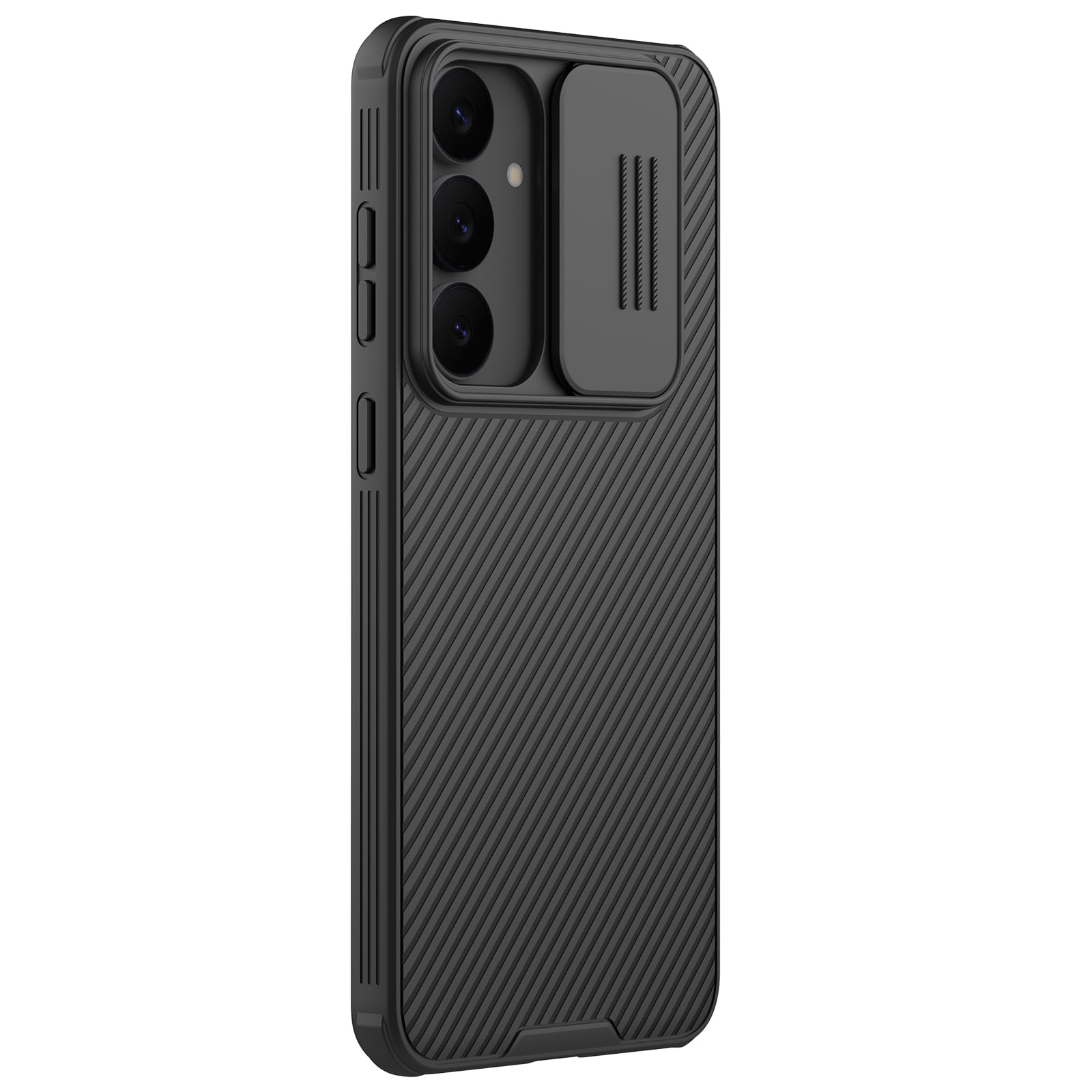 Samsung Galaxy S25 FE Cover med kamerabeskyttelse - CamShield, Sort