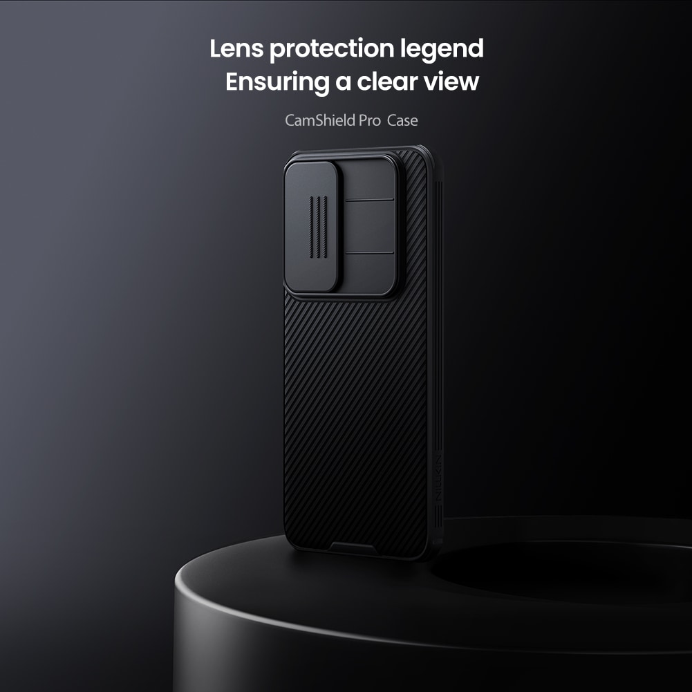 Samsung Galaxy S25 FE Cover med kamerabeskyttelse - CamShield, Sort