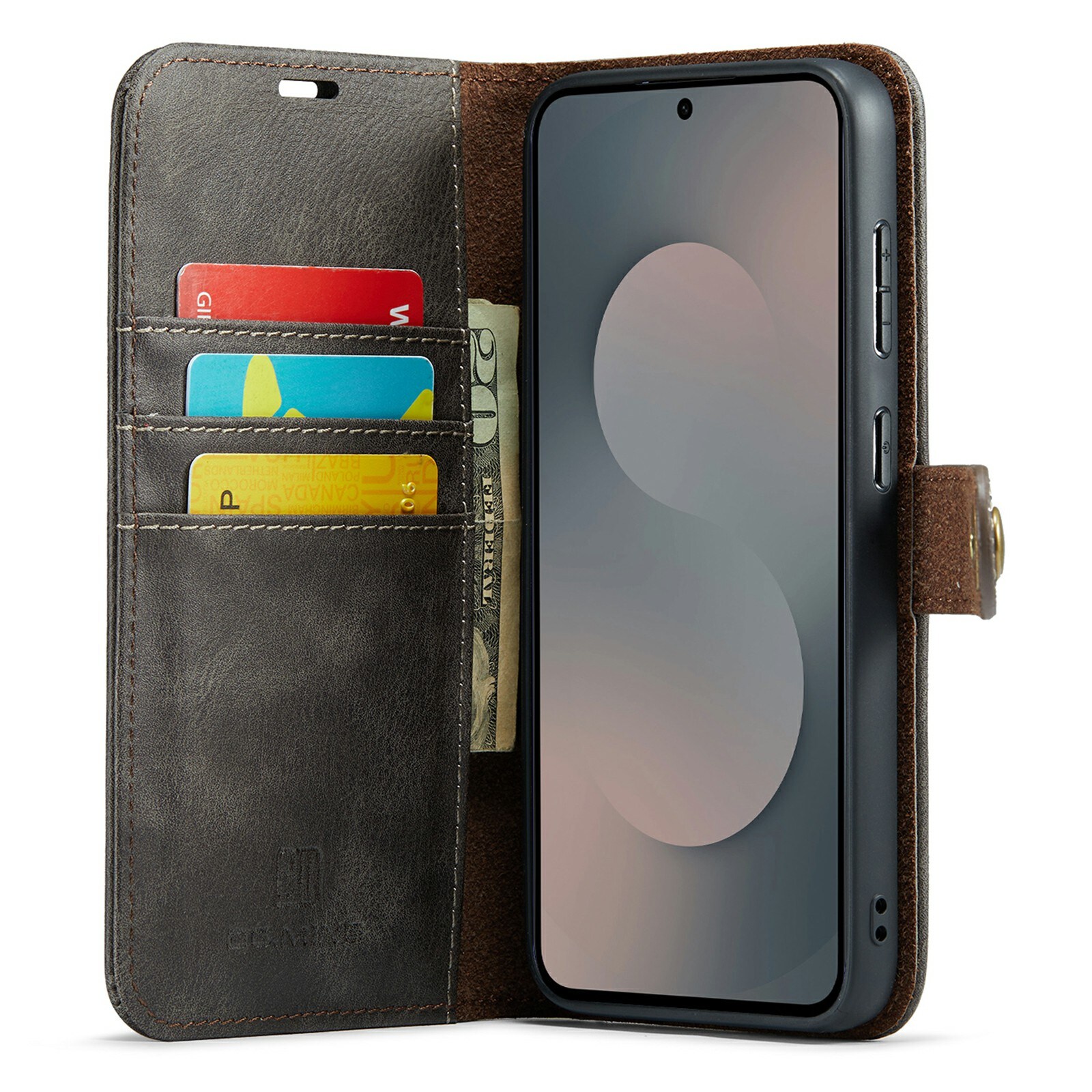 Samsung Galaxy S25 FE Pungetui med aftageligt cover, Brown