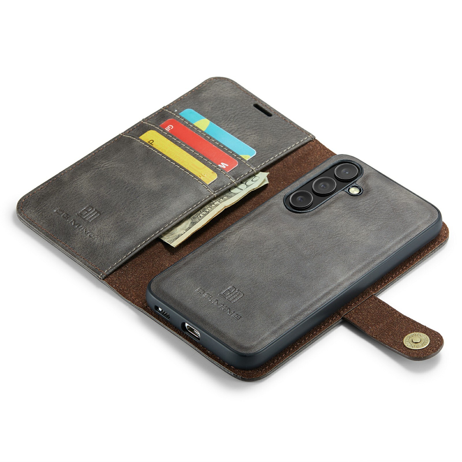 Samsung Galaxy S25 FE Pungetui med aftageligt cover, Brown