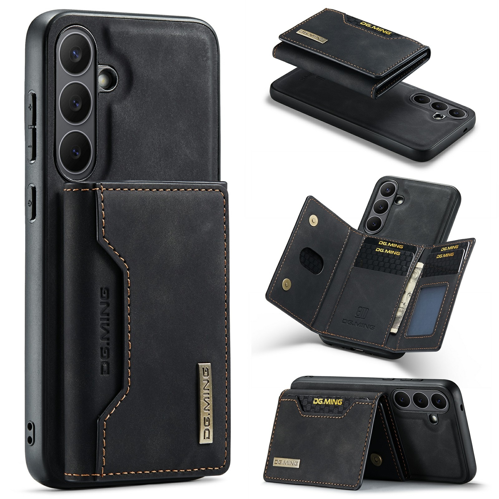 Samsung Galaxy S25 FE Cover med aftagelig pung, Sort