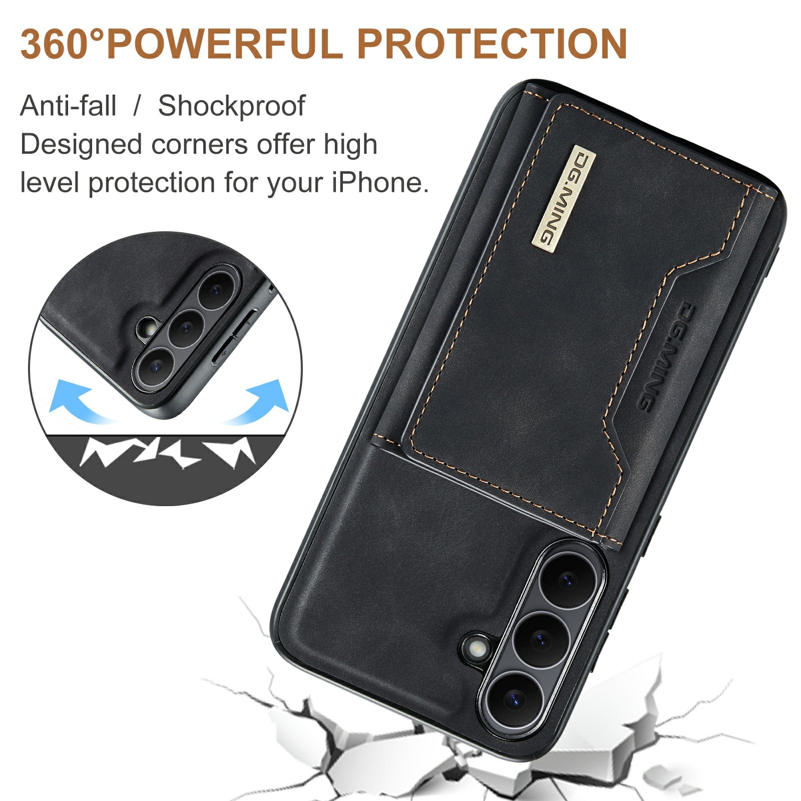 Samsung Galaxy S25 FE Cover med aftagelig pung, Sort