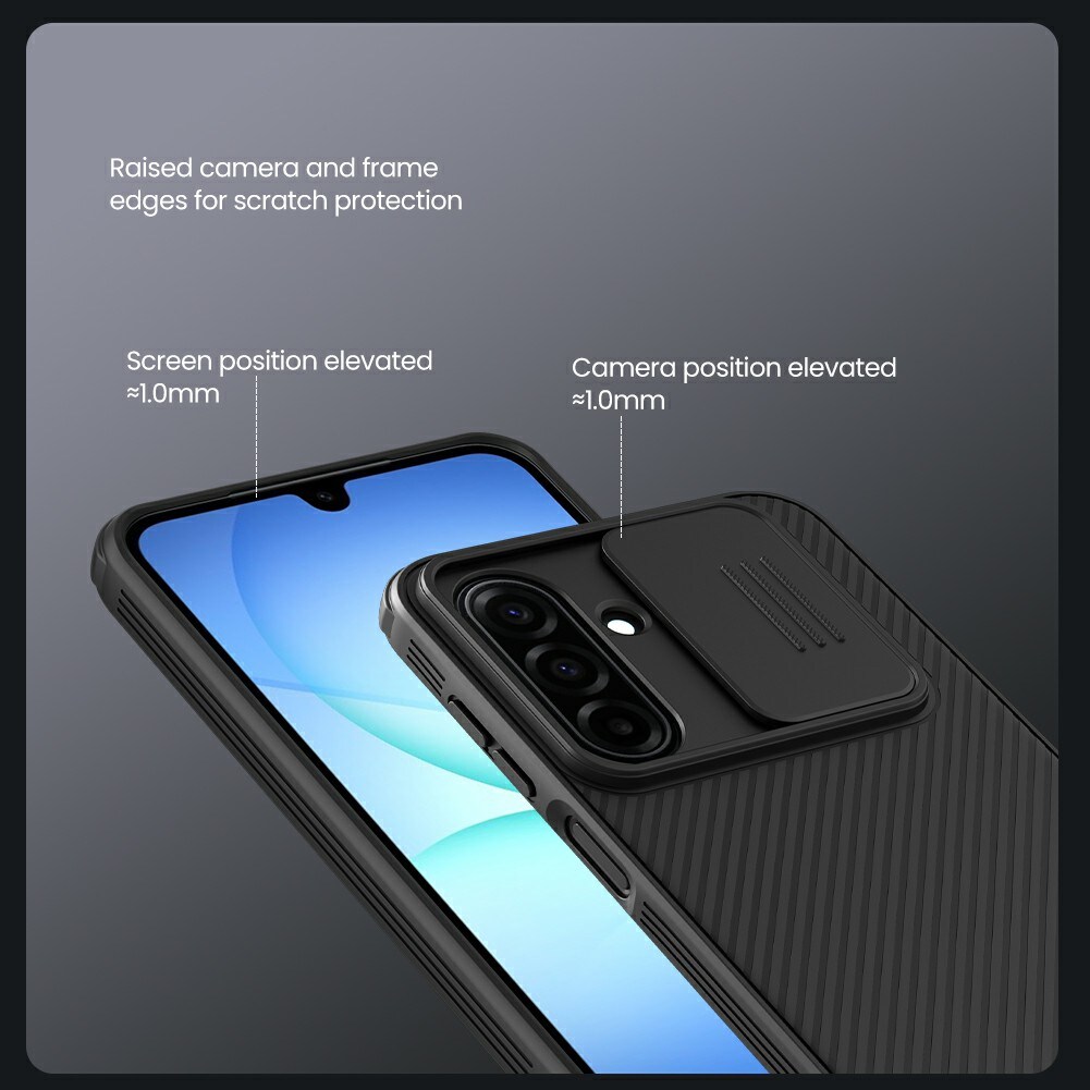 Samsung Galaxy A17 Cover med kamerabeskyttelse - CamShield, Sort