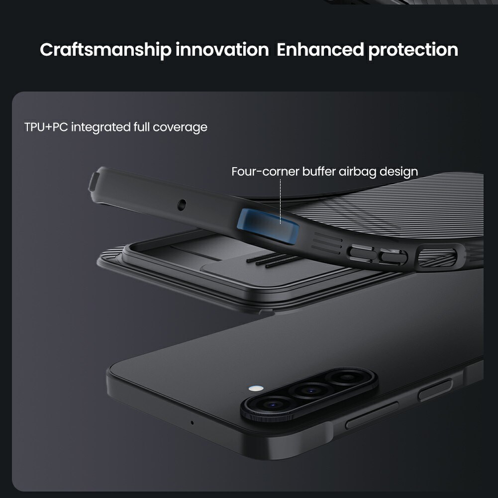 Samsung Galaxy A17 Cover med kamerabeskyttelse - CamShield, Sort