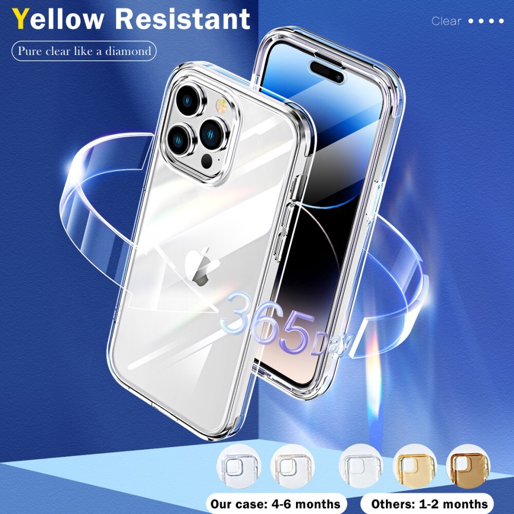 iPhone 14 Pro Mobilcover Full Protection, Gennemsigtig