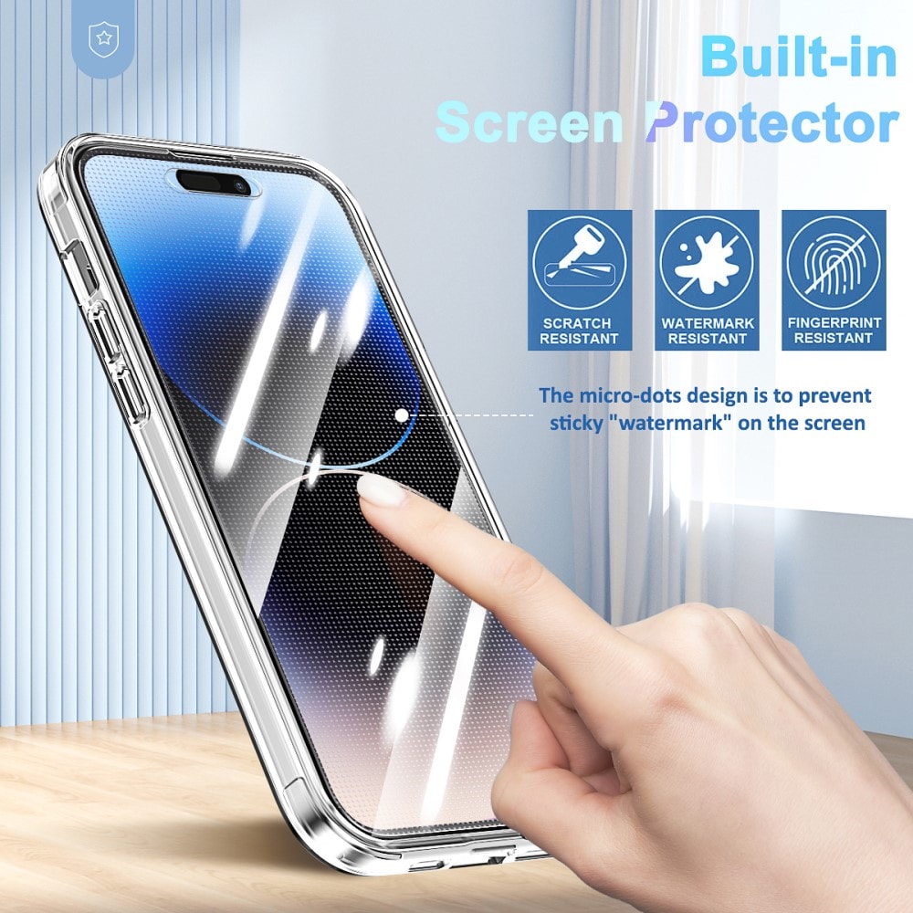 iPhone 14 Pro Max Mobilcover Full Protection, Gennemsigtig