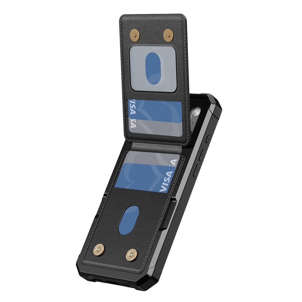 MalliPhone 17 Pro Stilrent Mobilcover med Pung, Sort