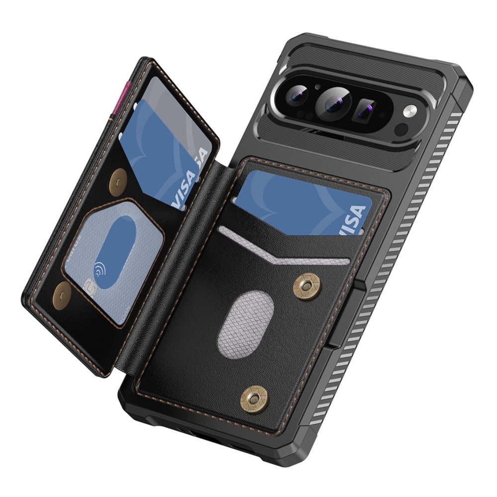 Google Pixel 10 Pro Mobilcover med RFID-Pung, Sort