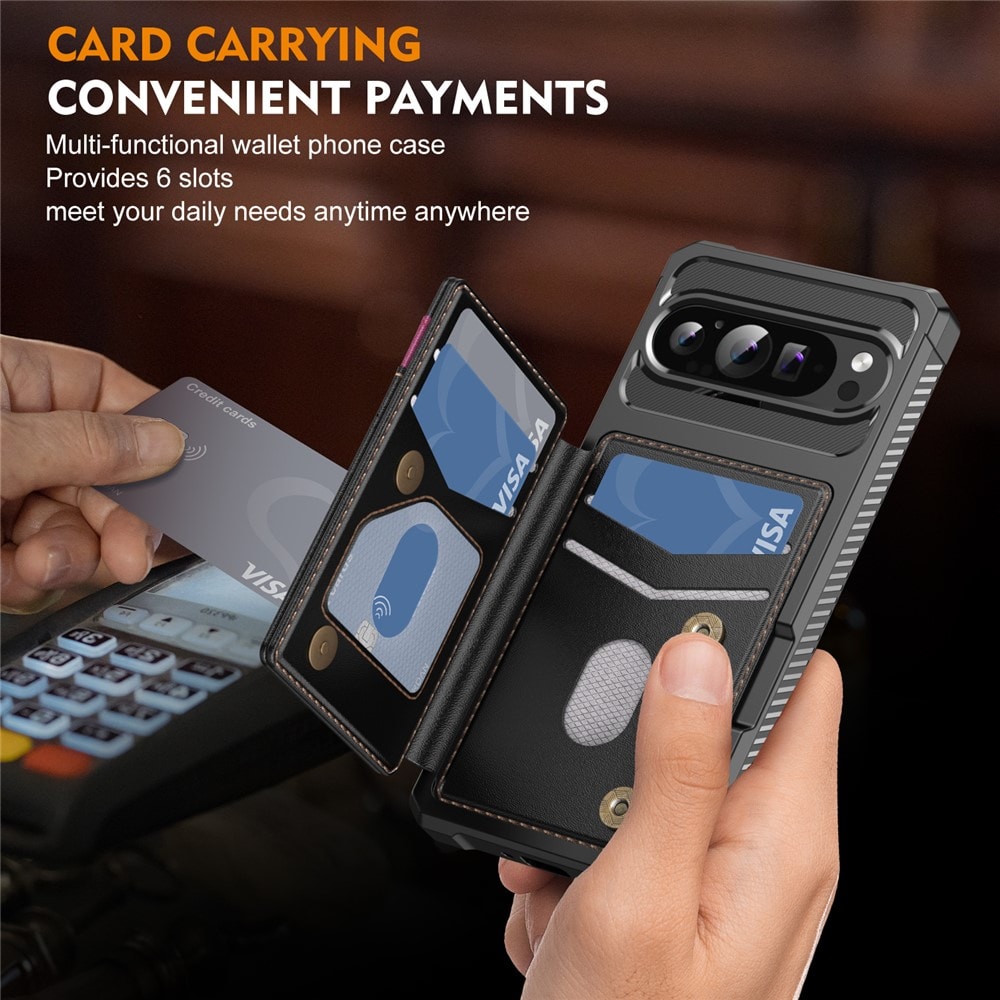 Google Pixel 10 Pro Mobilcover med RFID-Pung, Sort