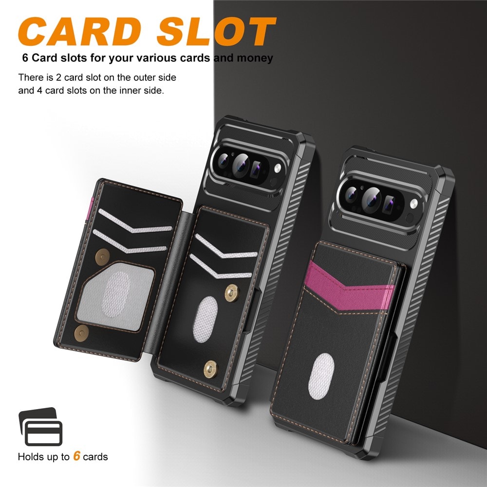 Google Pixel 10 Pro Mobilcover med RFID-Pung, Sort