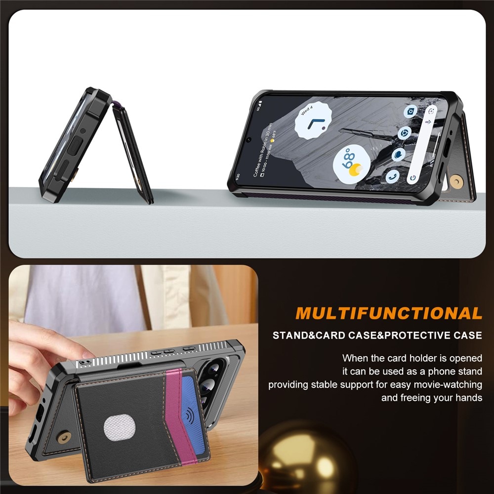 Google Pixel 10 Pro Mobilcover med RFID-Pung, Sort