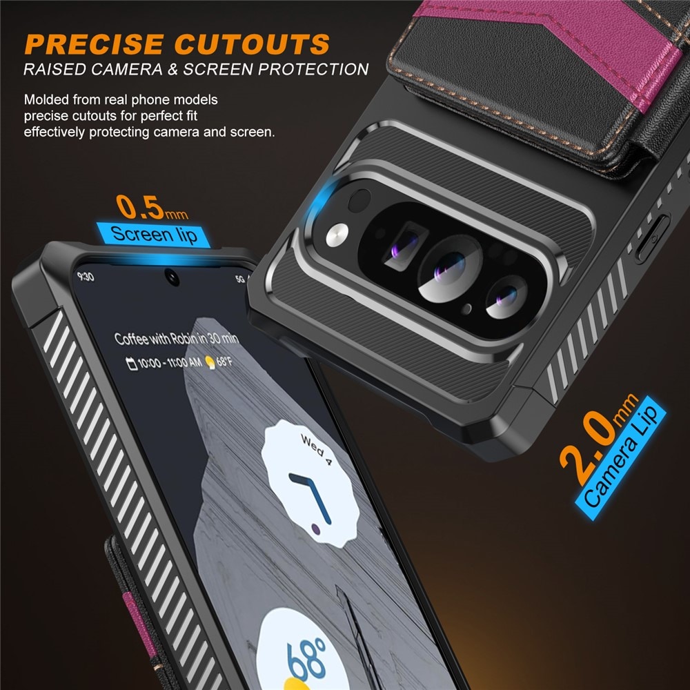 Google Pixel 10 Pro Mobilcover med RFID-Pung, Sort