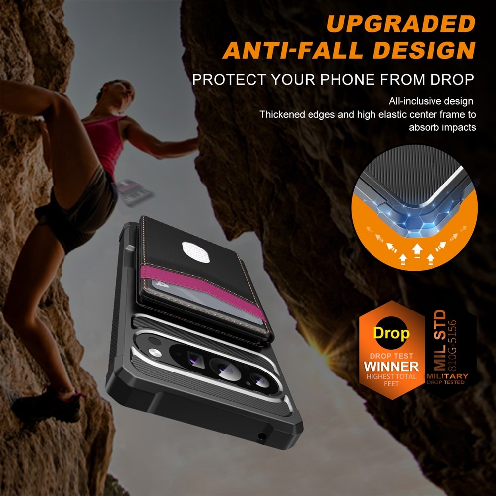 Google Pixel 10 Pro Mobilcover med RFID-Pung, Sort