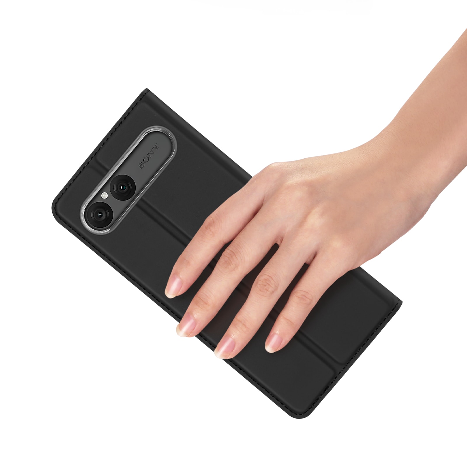 Sony Xperia 10 VII Slankt mobiletui, Sort