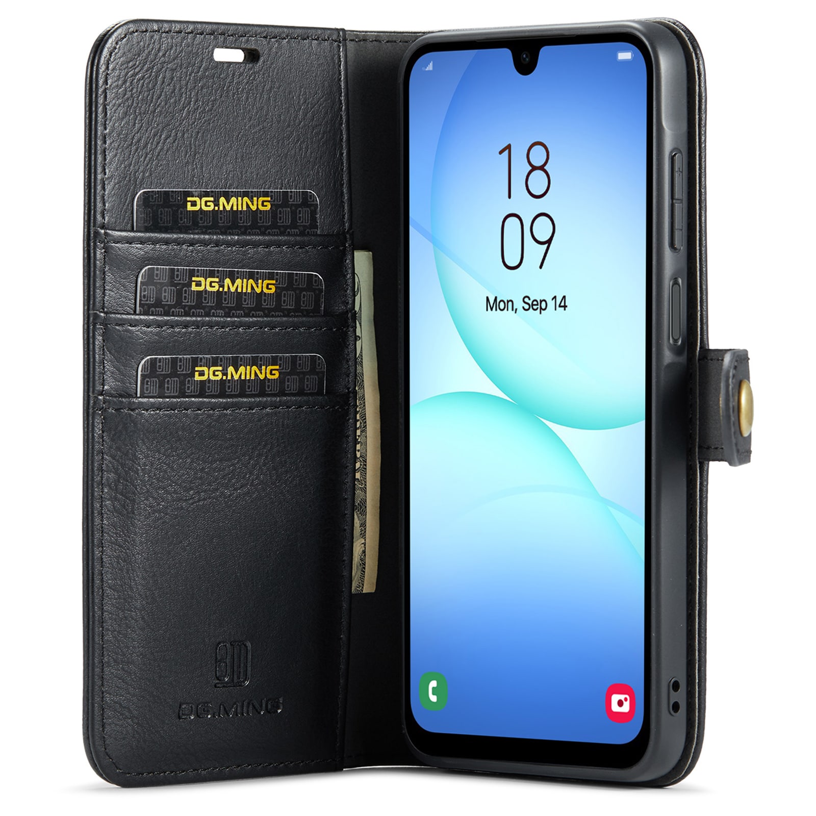 Samsung Galaxy A17 Pungetui med aftageligt cover, Black