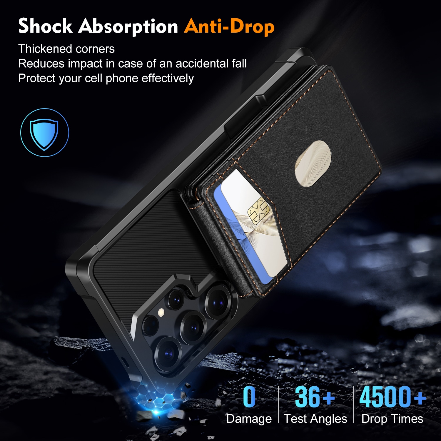 Samsung Galaxy S24 Ultra Magnetisk mobilcover med aftagelig pung, Sort