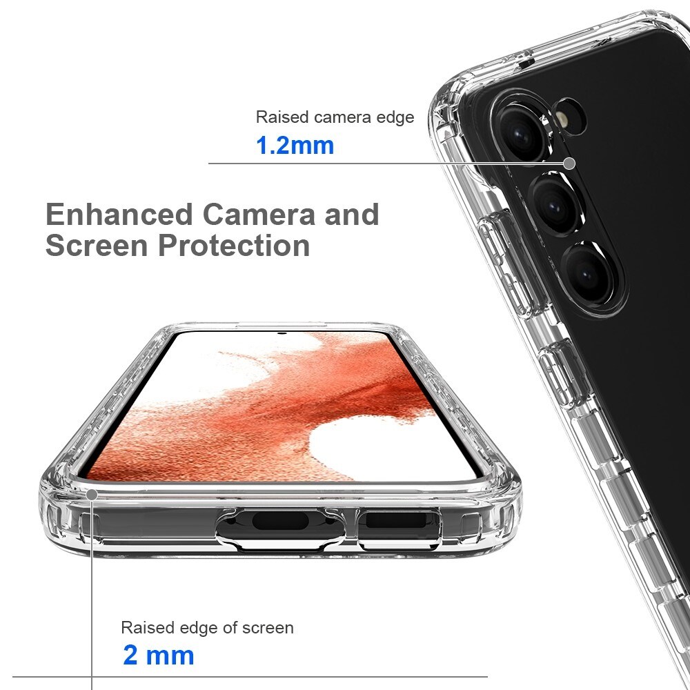 Samsung Galaxy S23 Mobilcover Full Protection, Gennemsigtig