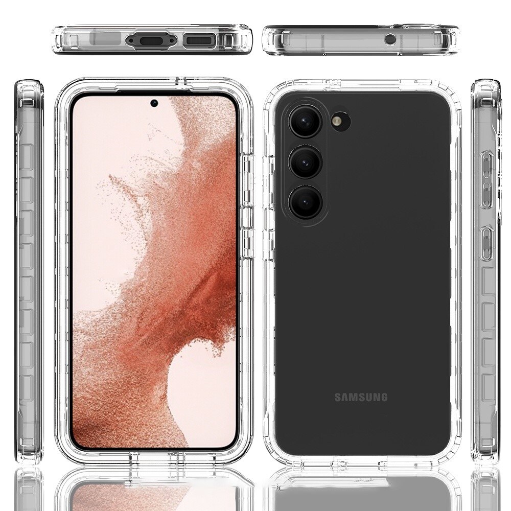 Samsung Galaxy S23 Mobilcover Full Protection, Gennemsigtig