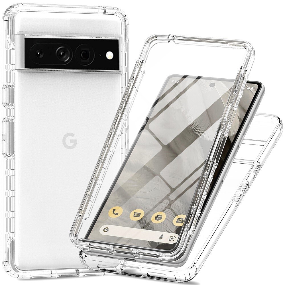 Google Pixel 7 Pro Mobilcover Full Protection, Gennemsigtig