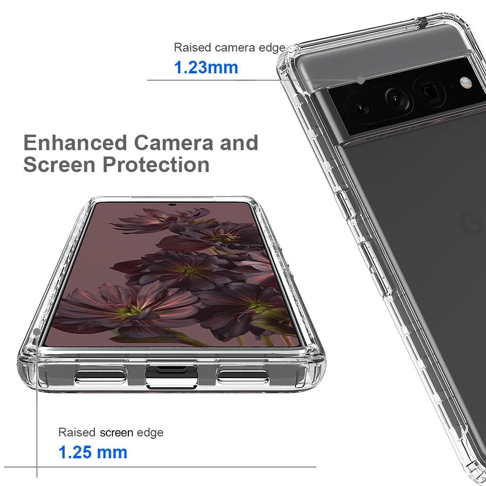 Google Pixel 7 Pro Mobilcover Full Protection, Gennemsigtig