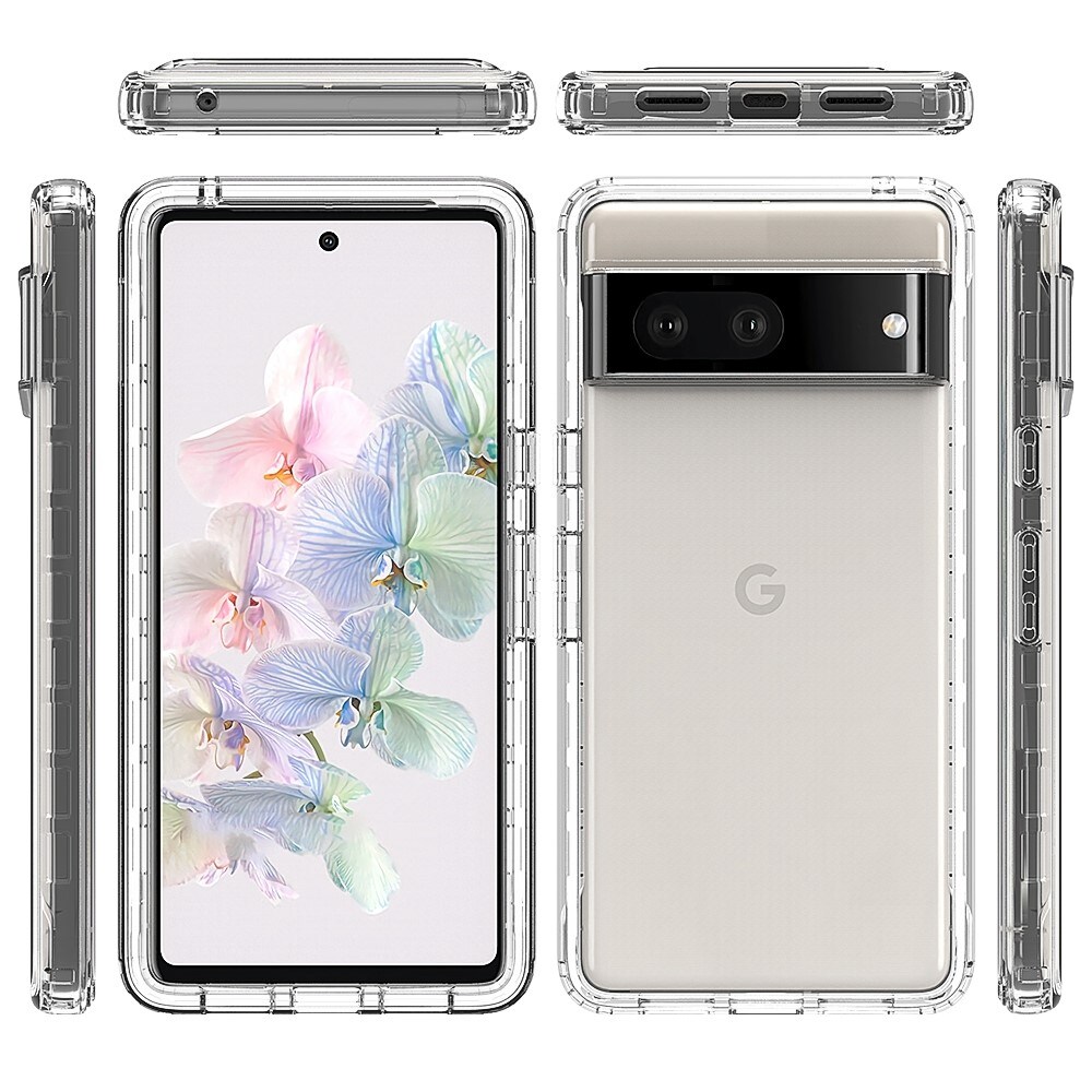 Google Pixel 7 Mobilcover Full Protection, Gennemsigtig