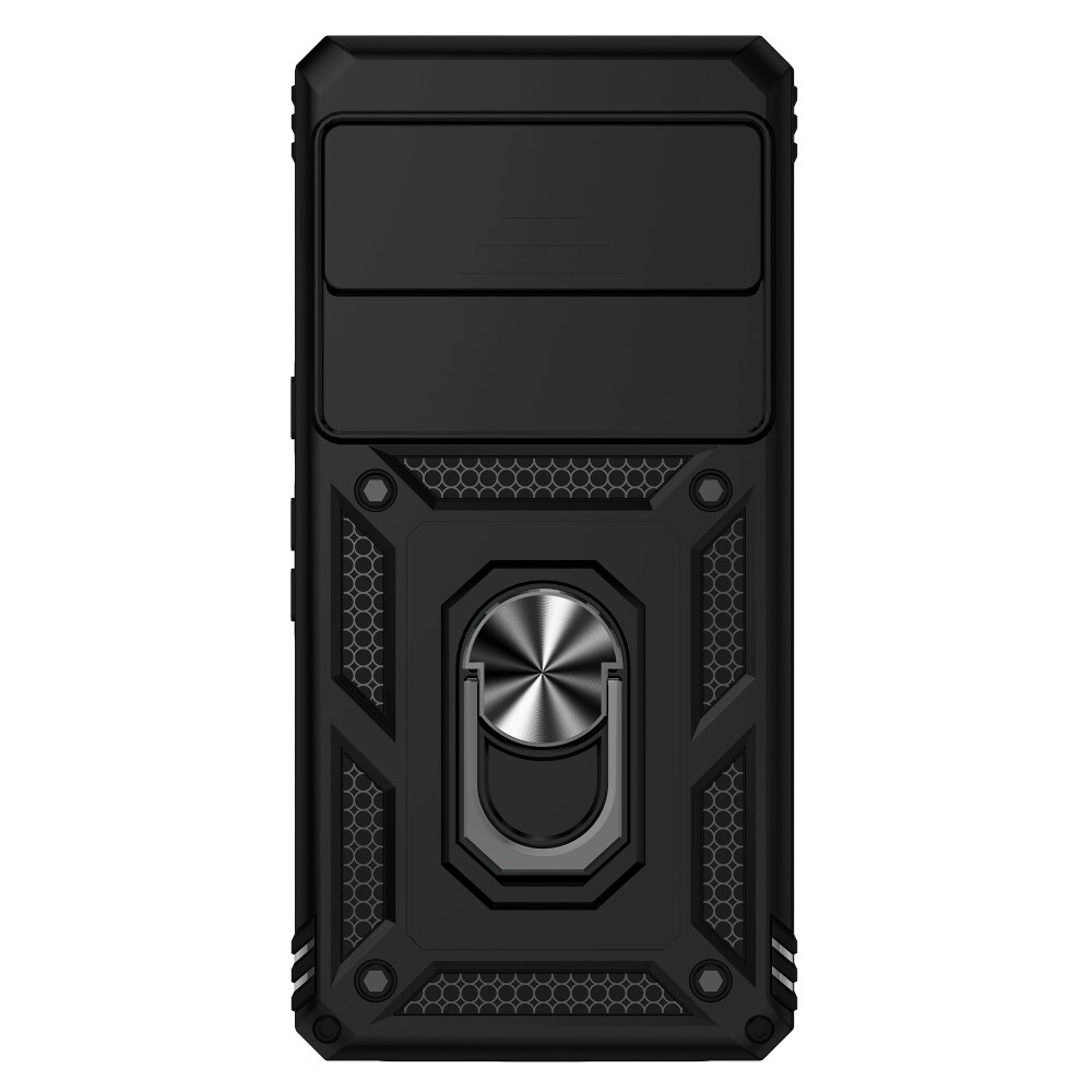 Google Pixel 7 Pro Cover med kamerabeskyttelse & fingerring, Sort