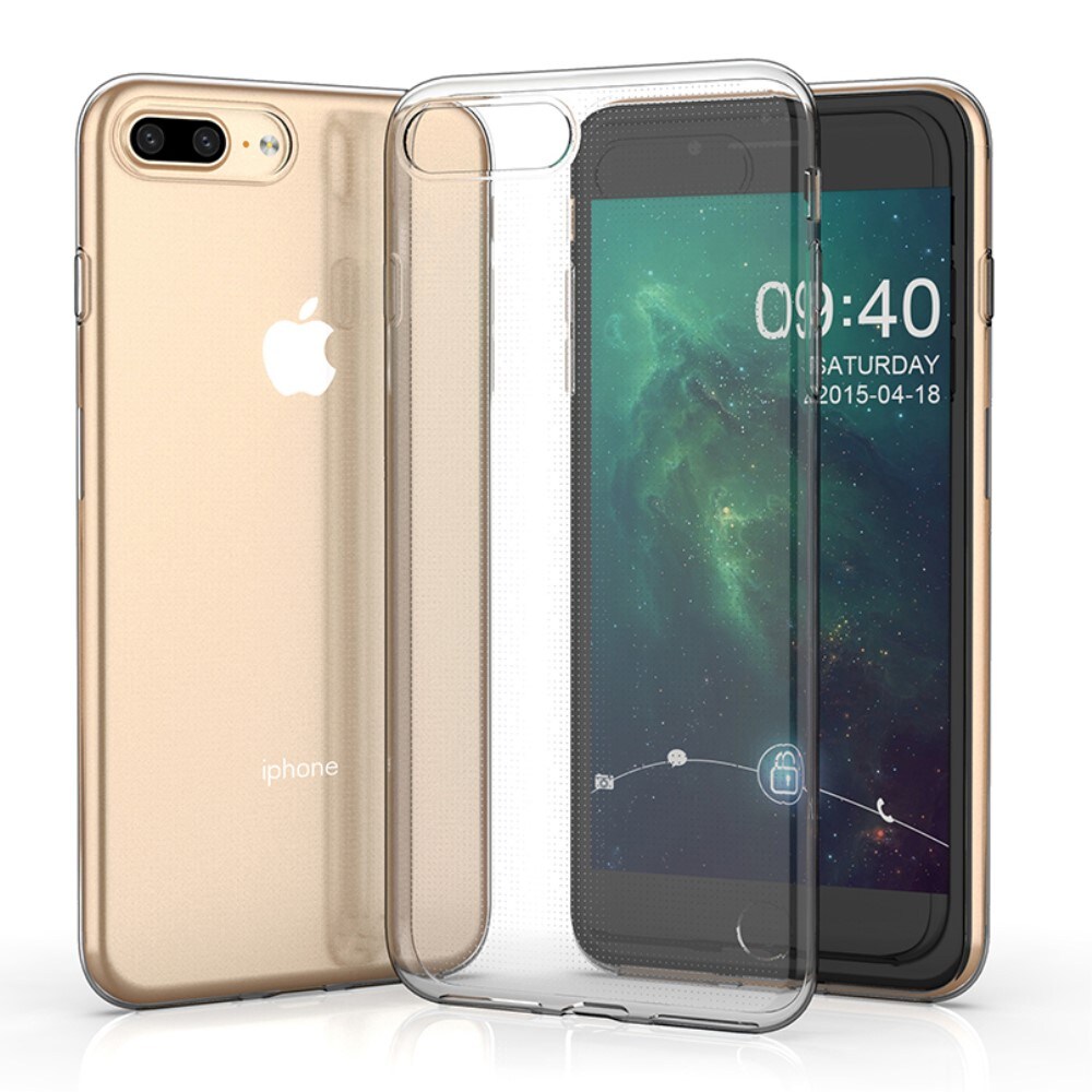 iPhone 7 Plus/iPhone 8 Plus Tyndt TPU-cover, Gennemsigtig