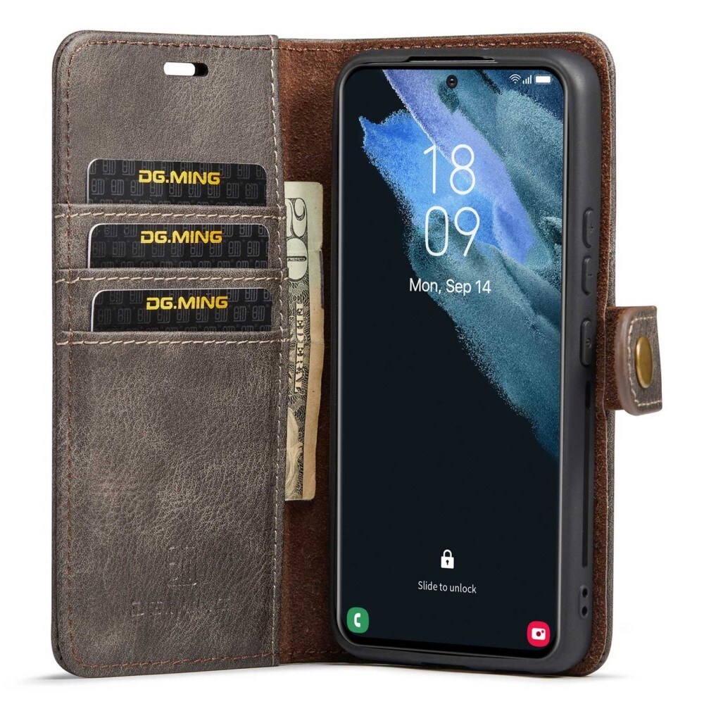 Samsung Galaxy S23 Pungetui med aftageligt cover, Brown