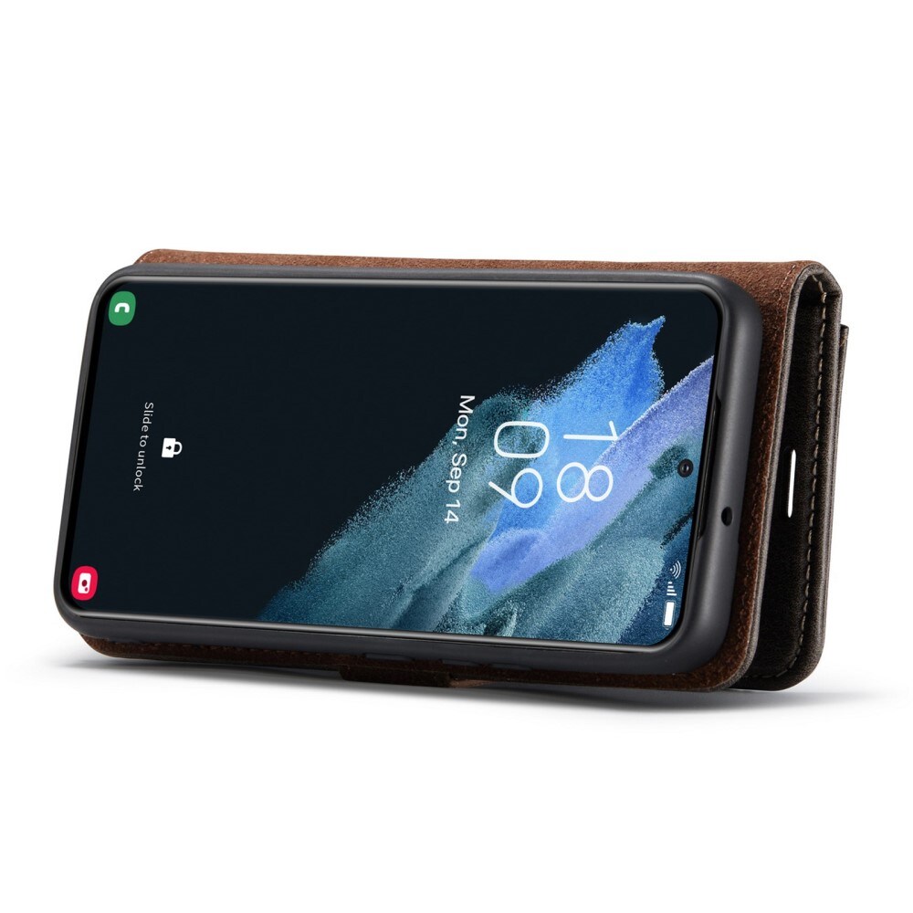 Samsung Galaxy S23 Pungetui med aftageligt cover, Brown