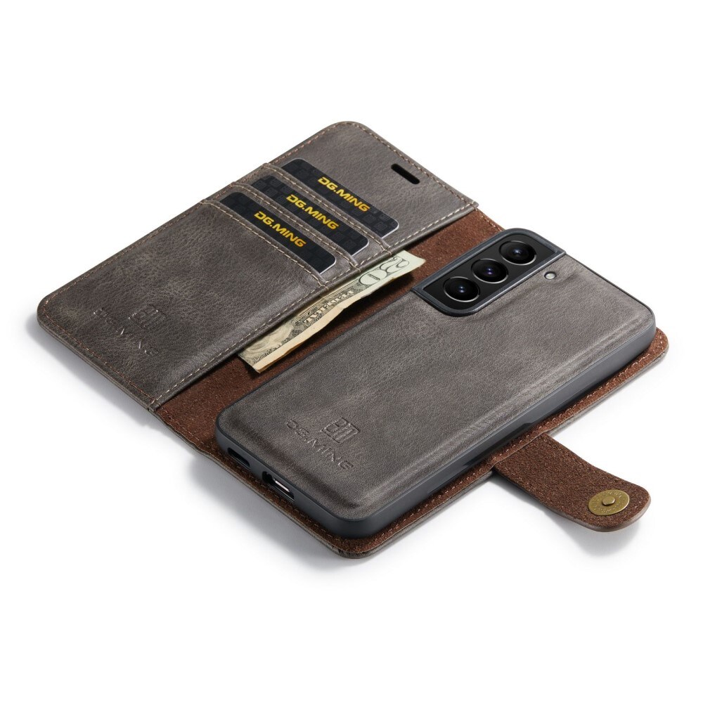 Samsung Galaxy S23 Pungetui med aftageligt cover, Brown