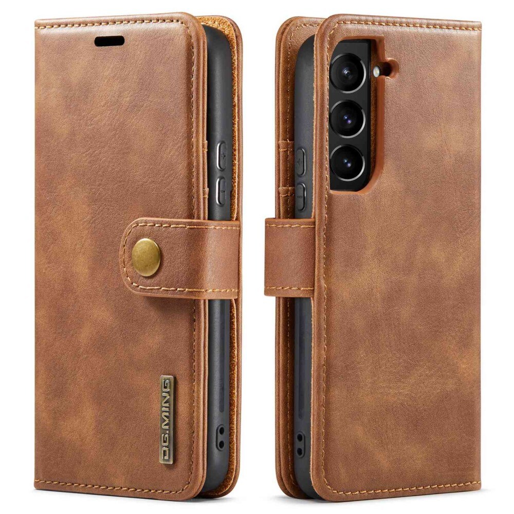 Samsung Galaxy S23 Pungetui med aftageligt cover, Cognac