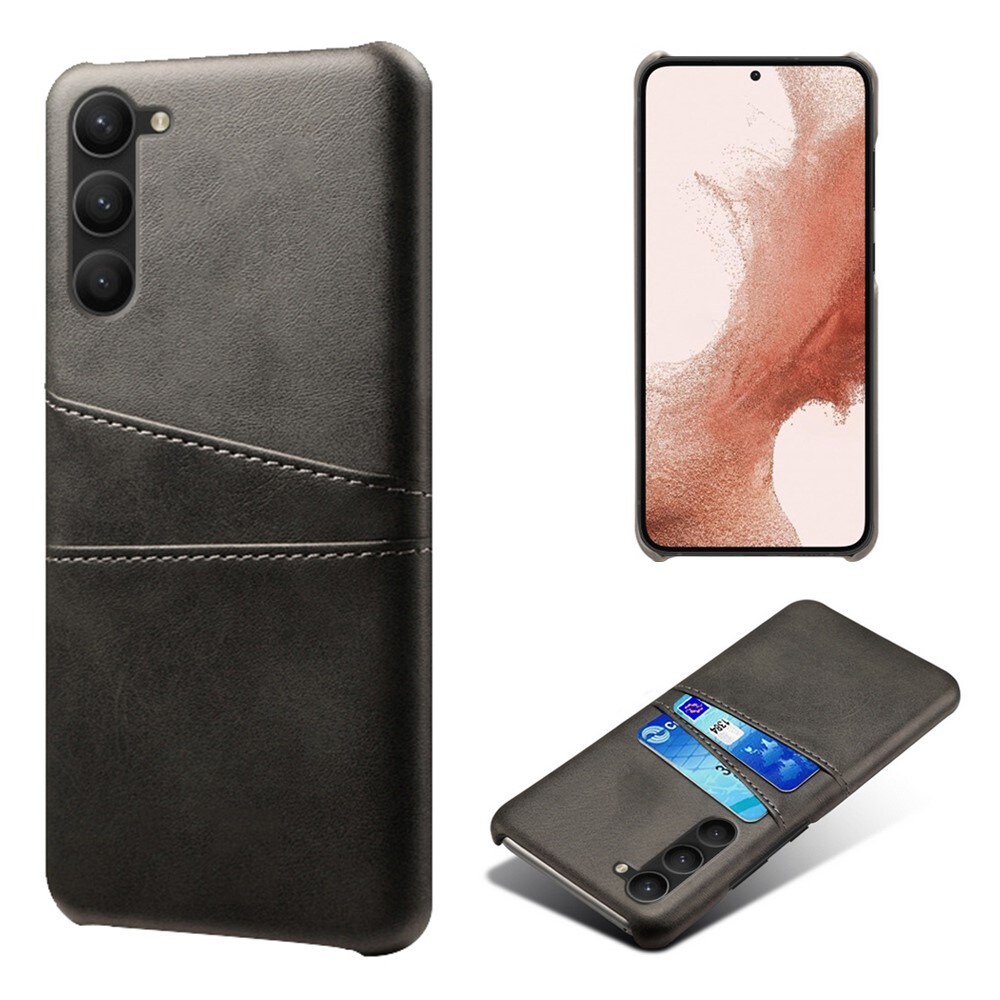Samsung Galaxy S23 Smart cover med 2 kortholdere, Sort