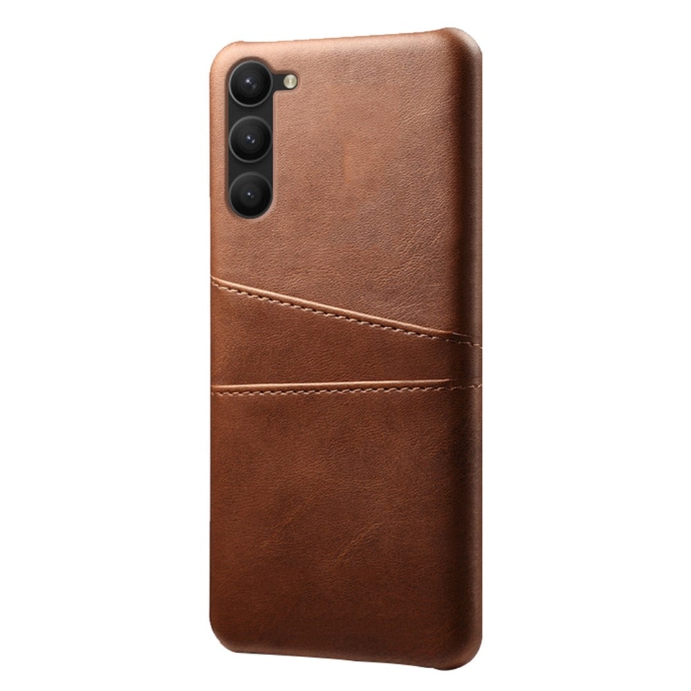 Samsung Galaxy S23 Smart cover med 2 kortholdere, Brun