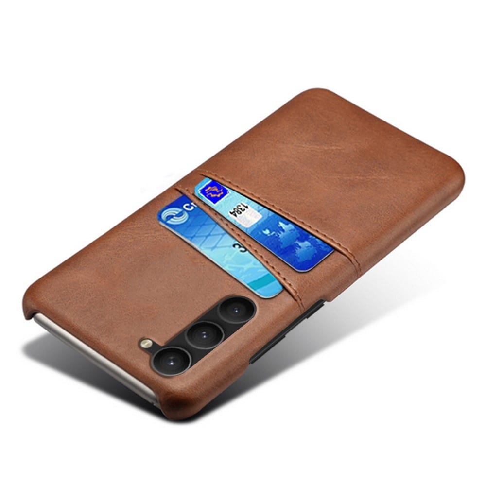 Samsung Galaxy S23 Smart cover med 2 kortholdere, Brun