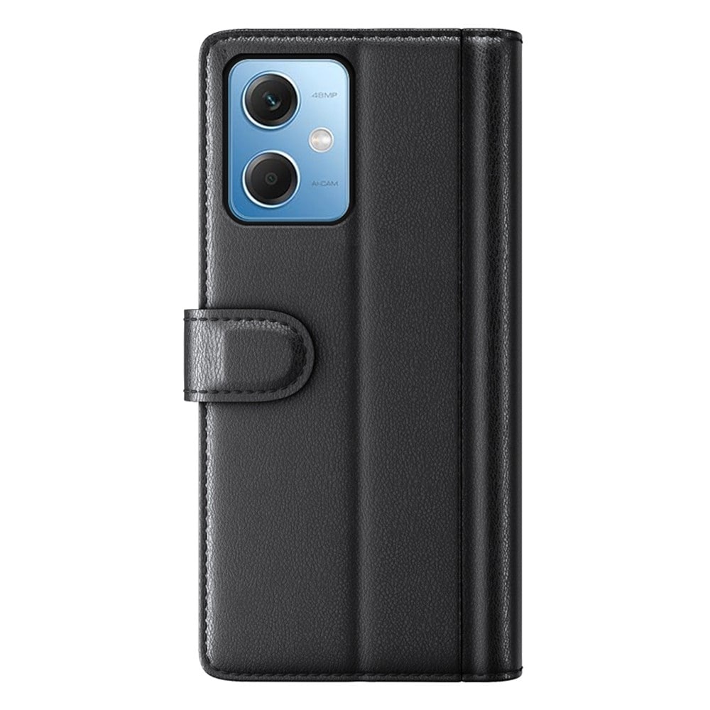 Xiaomi Redmi Note 12 Slankt mobiletui i ægte læder, Sort