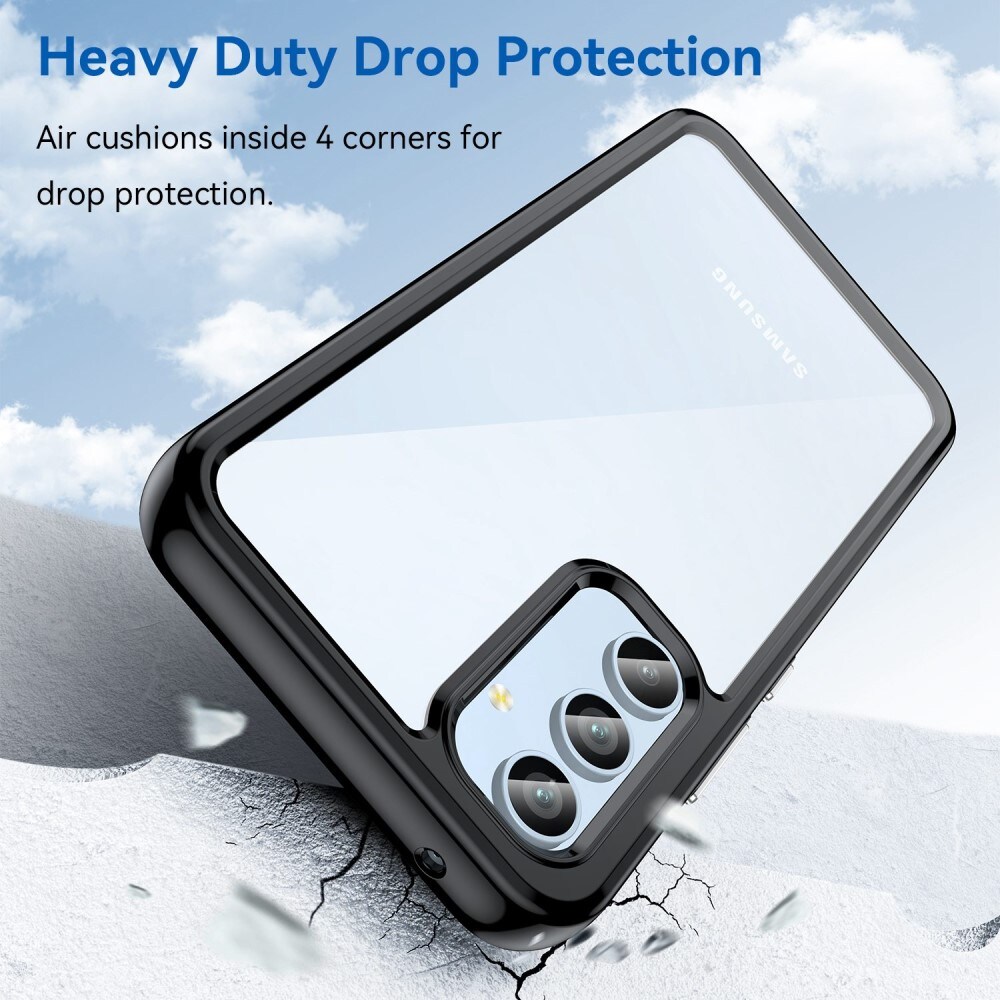 Samsung Galaxy A54 Crystal Hybrid-cover, Sort