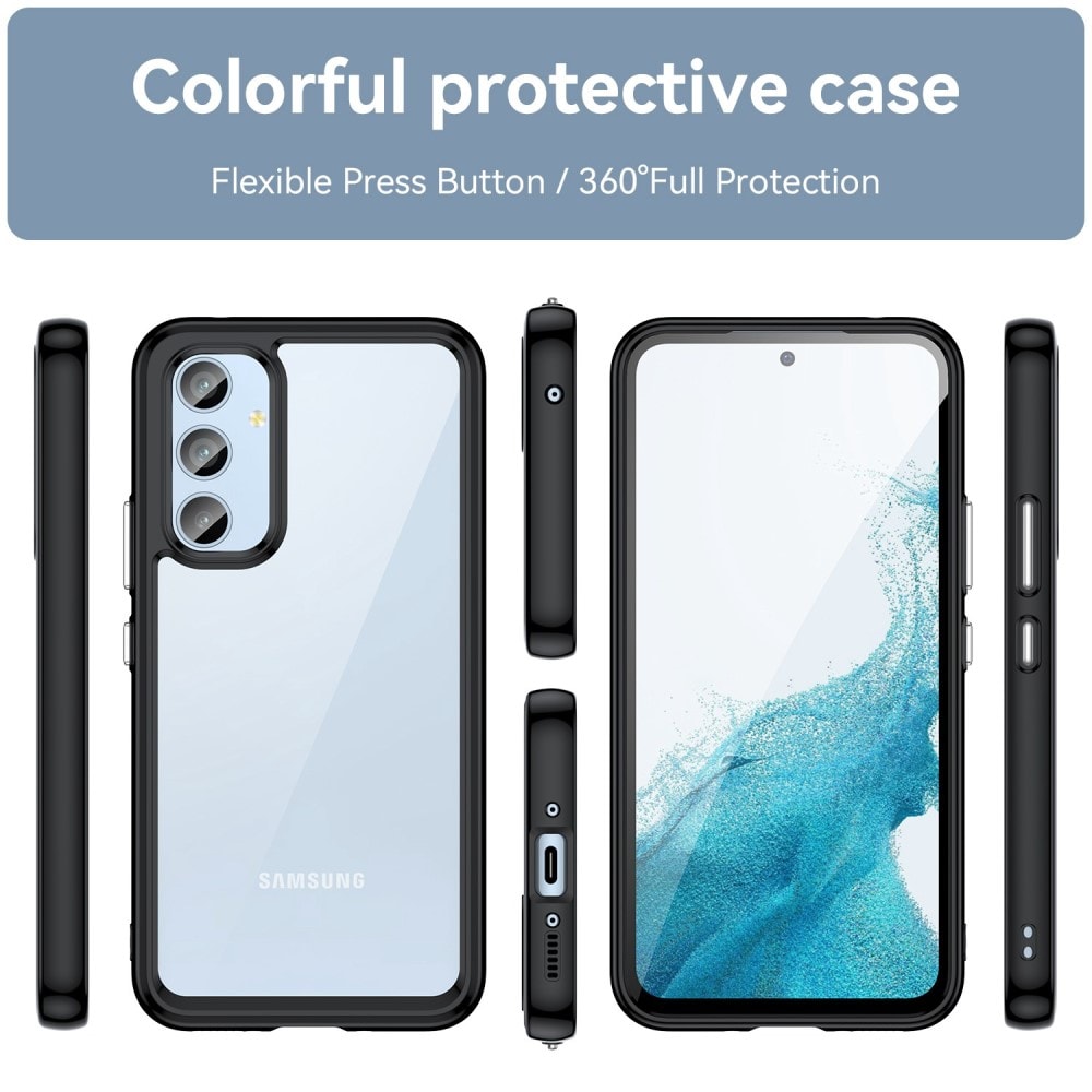 Samsung Galaxy A54 Crystal Hybrid-cover, Sort
