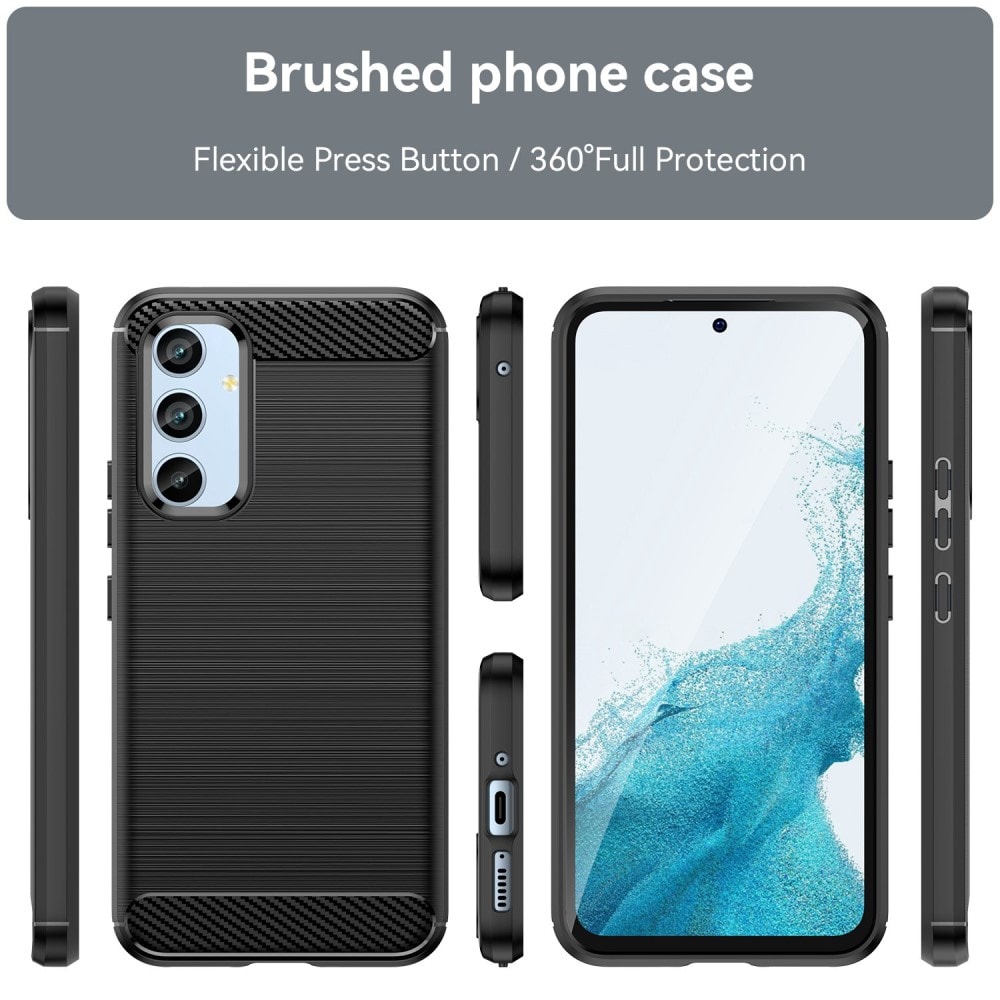 Samsung Galaxy A54 TPU-cover Brushed, Sort