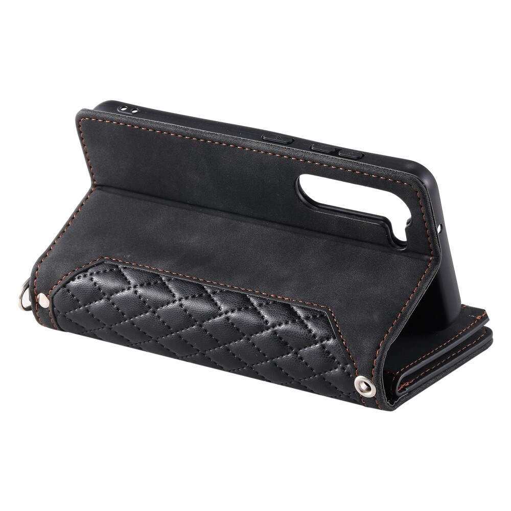 Samsung Galaxy S23 Quiltet pungtaske, Sort