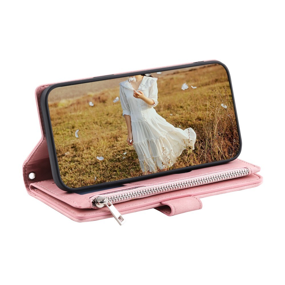 Samsung Galaxy S23 Plus Quiltet pungtaske, Lyserød