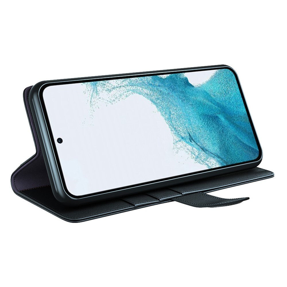 Samsung Galaxy A34 Slankt mobiletui i ægte læder, Sort