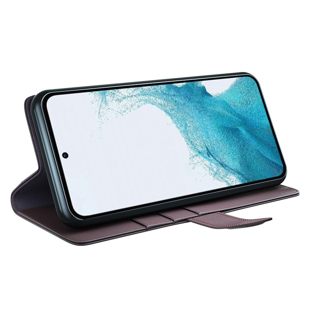 Samsung Galaxy A54 Slankt mobiletui i ægte læder, Brun