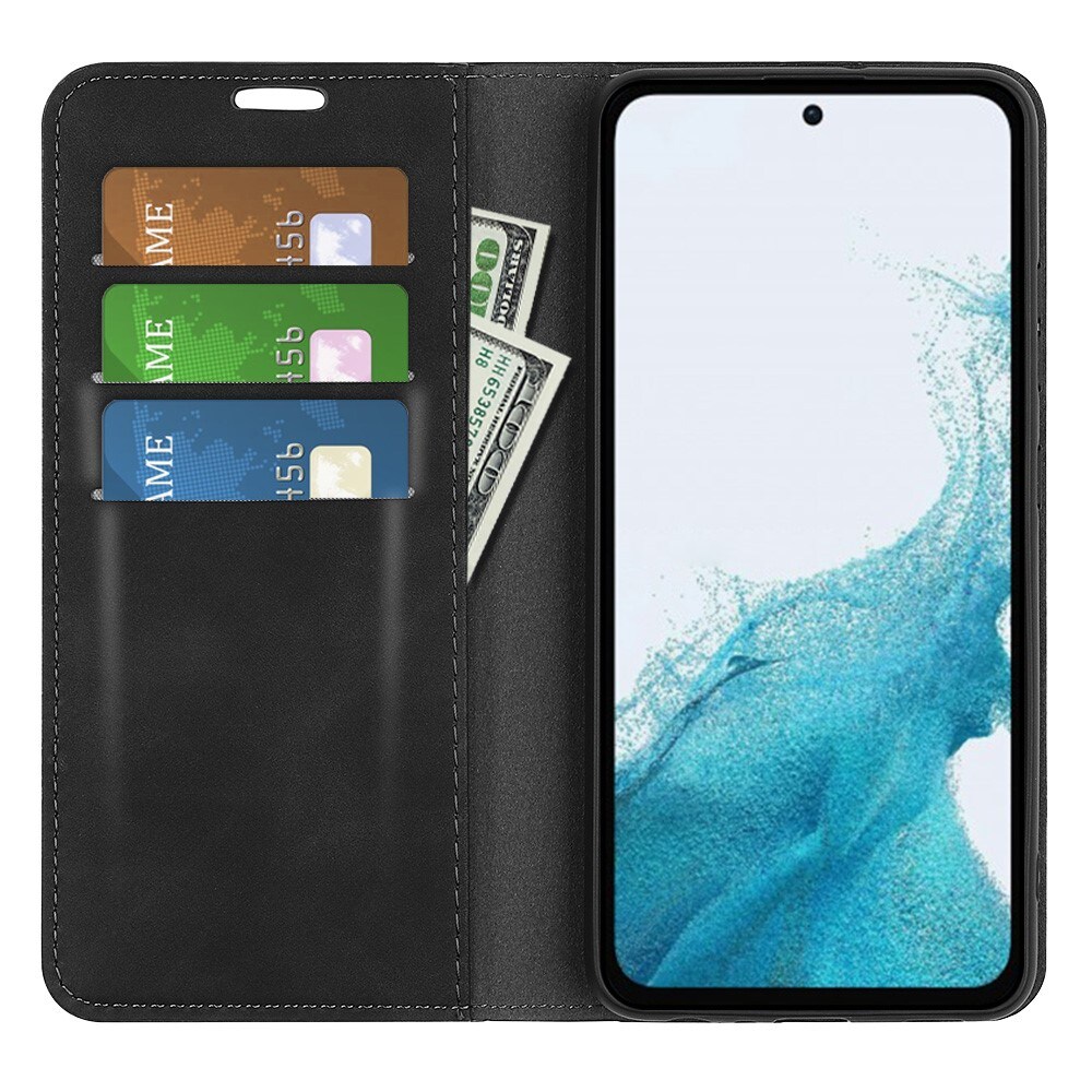 Samsung Galaxy A54 Slankt etui med kortholder, Sort