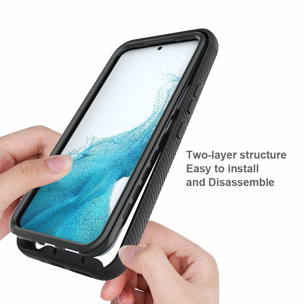 Samsung Galaxy A54 Mobilcover med beskyttelsesramme, Sort