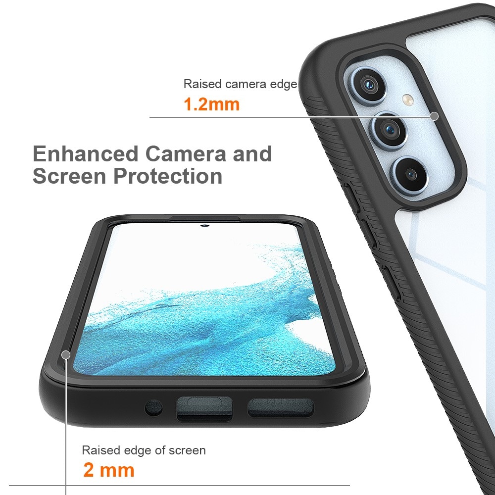 Samsung Galaxy A54 Mobilcover med beskyttelsesramme, Sort