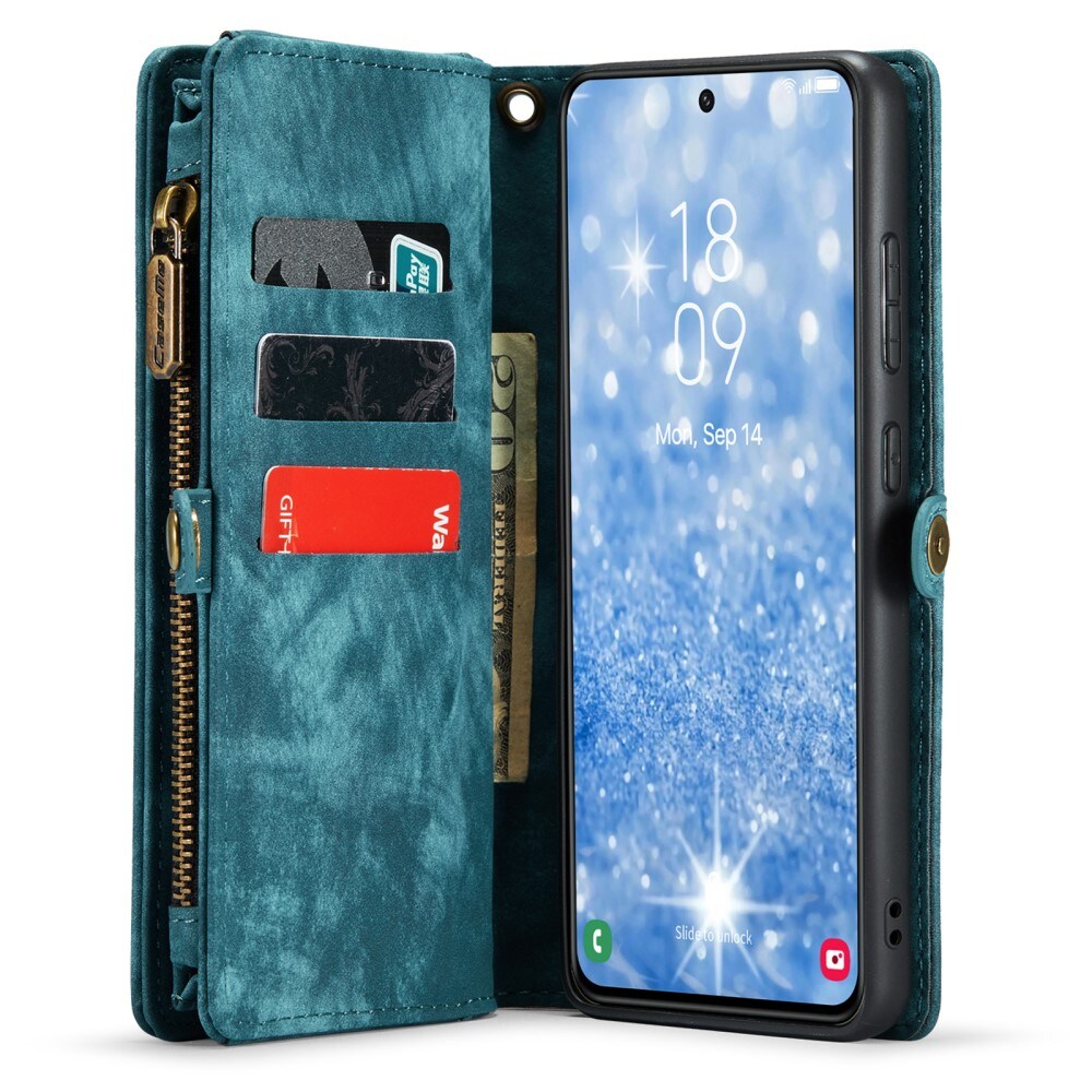 Samsung Galaxy S23 Rummeligt pungetui med mange kortholdere, Blå