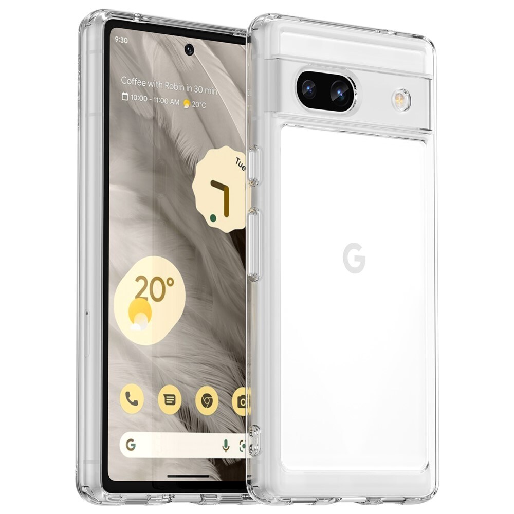 Google Pixel 7a Crystal Hybrid-cover, Gennemsigtig