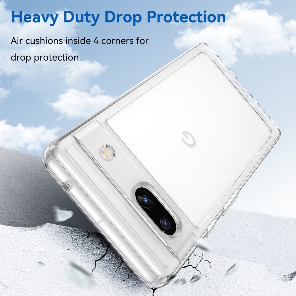 Google Pixel 7a Crystal Hybrid-cover, Gennemsigtig
